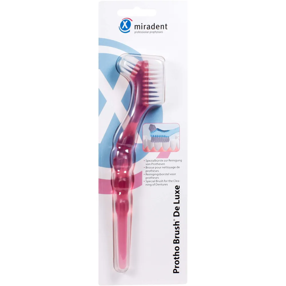 Miradent Prothesenbürste Protho Brush pink trans. 1 St
