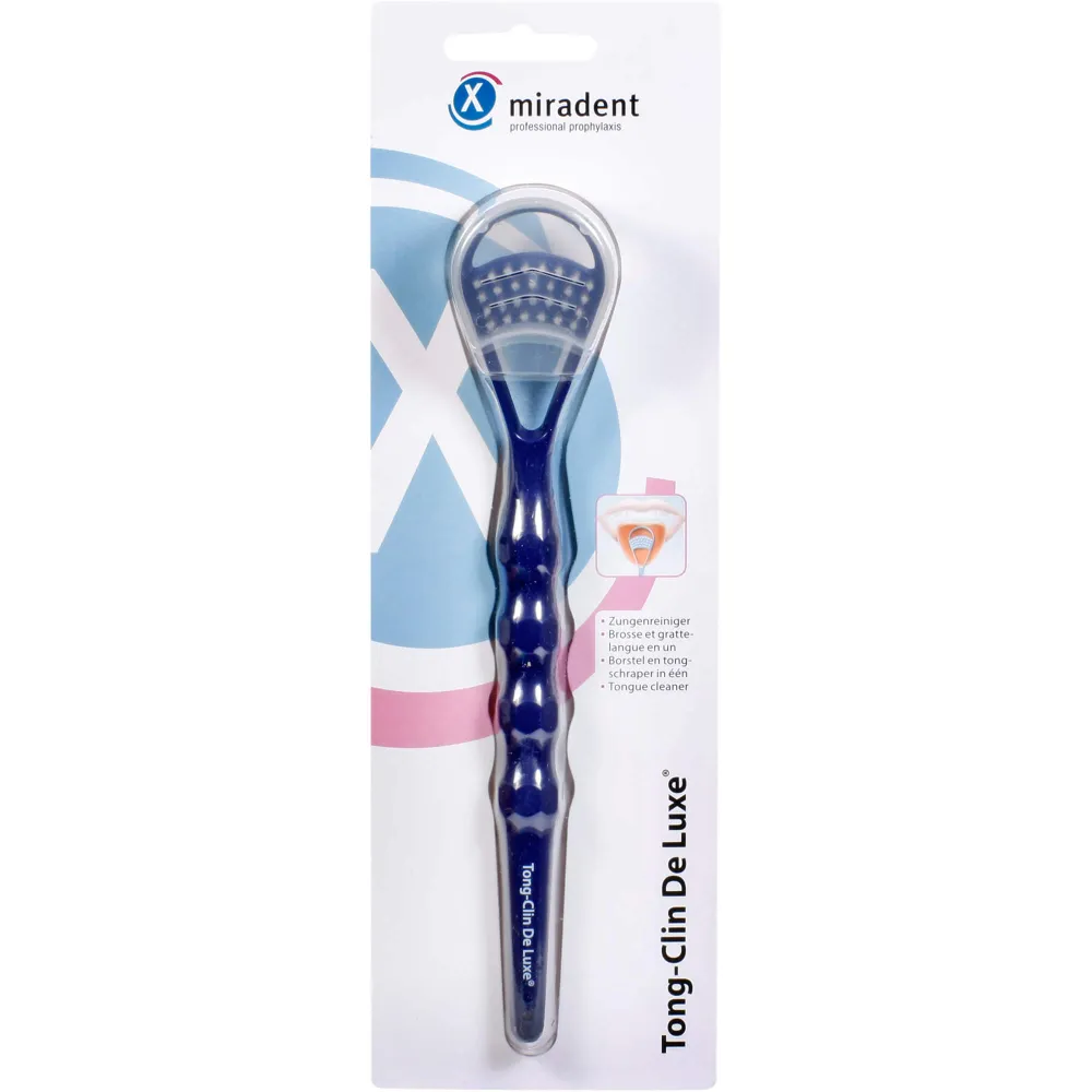 Miradent Zungenreiniger Tong-Clin de Luxe blau 1 St