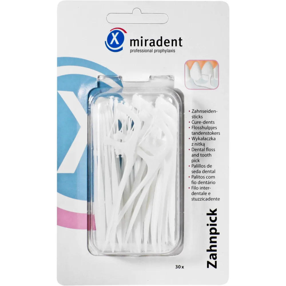 Miradent Zahnpick Zahnseidensticks 30 St