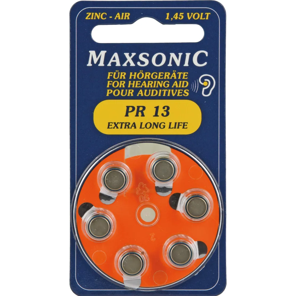 Batterien f.Hörgeräte Maxsonic Pr13 6 St