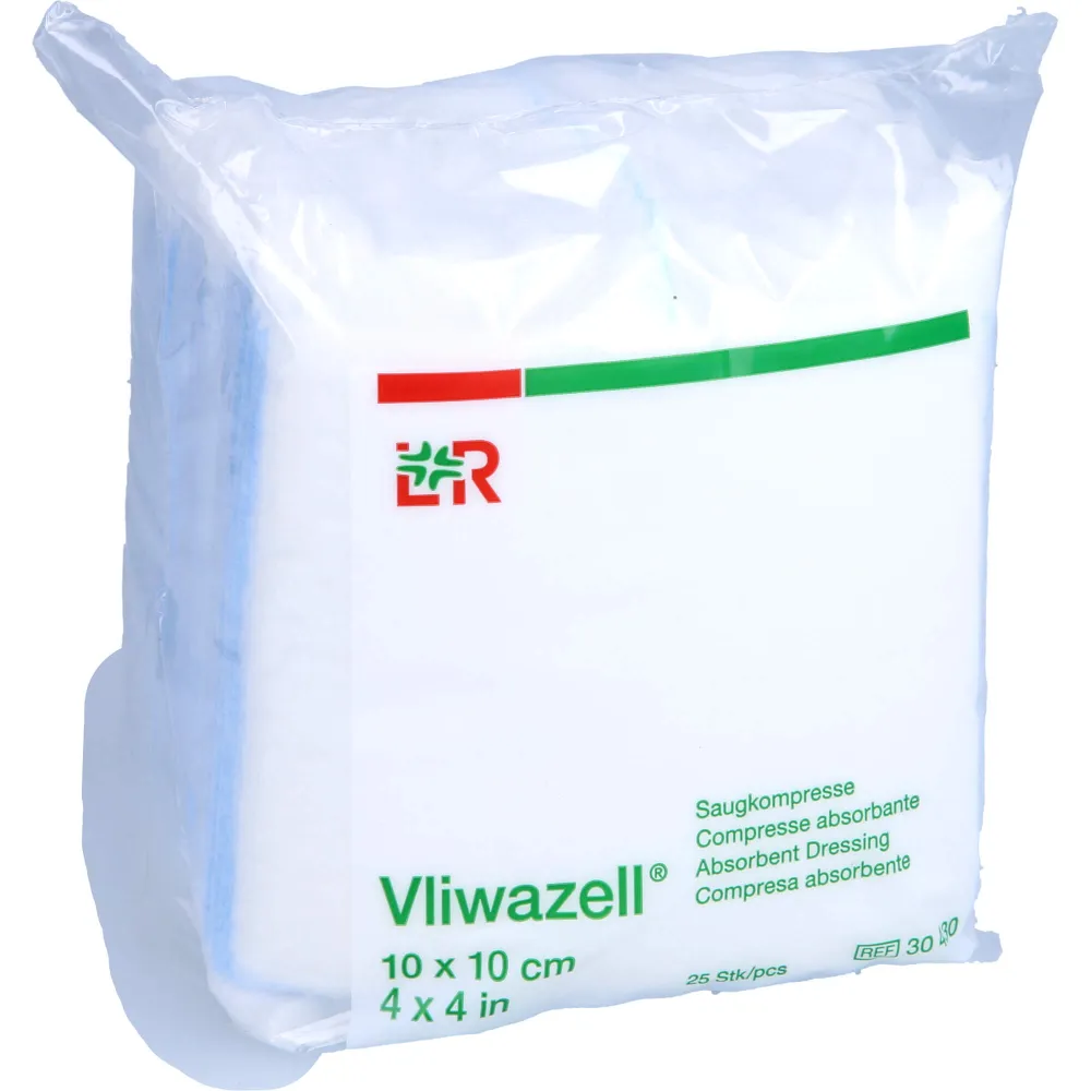 Vliwazell Saugkompressen unsteril 10x10 cm 25 St