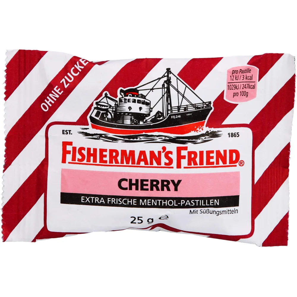 Fishermans Friend Cherry ohne Zucker Pastillen 25 g