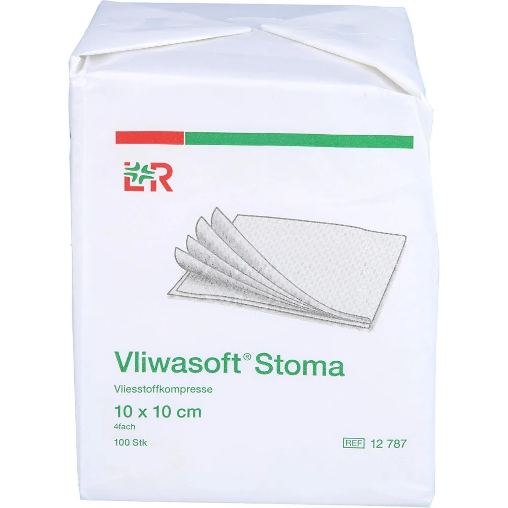 Vliwasoft Stoma Kompressen 10x10 cm 4fach 100 St