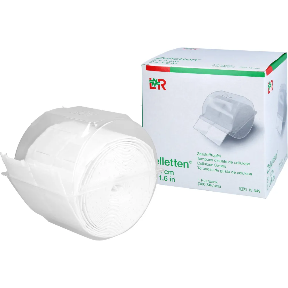 Zelletten Tupfer 4x5 cm unsteril Rolle 300 St