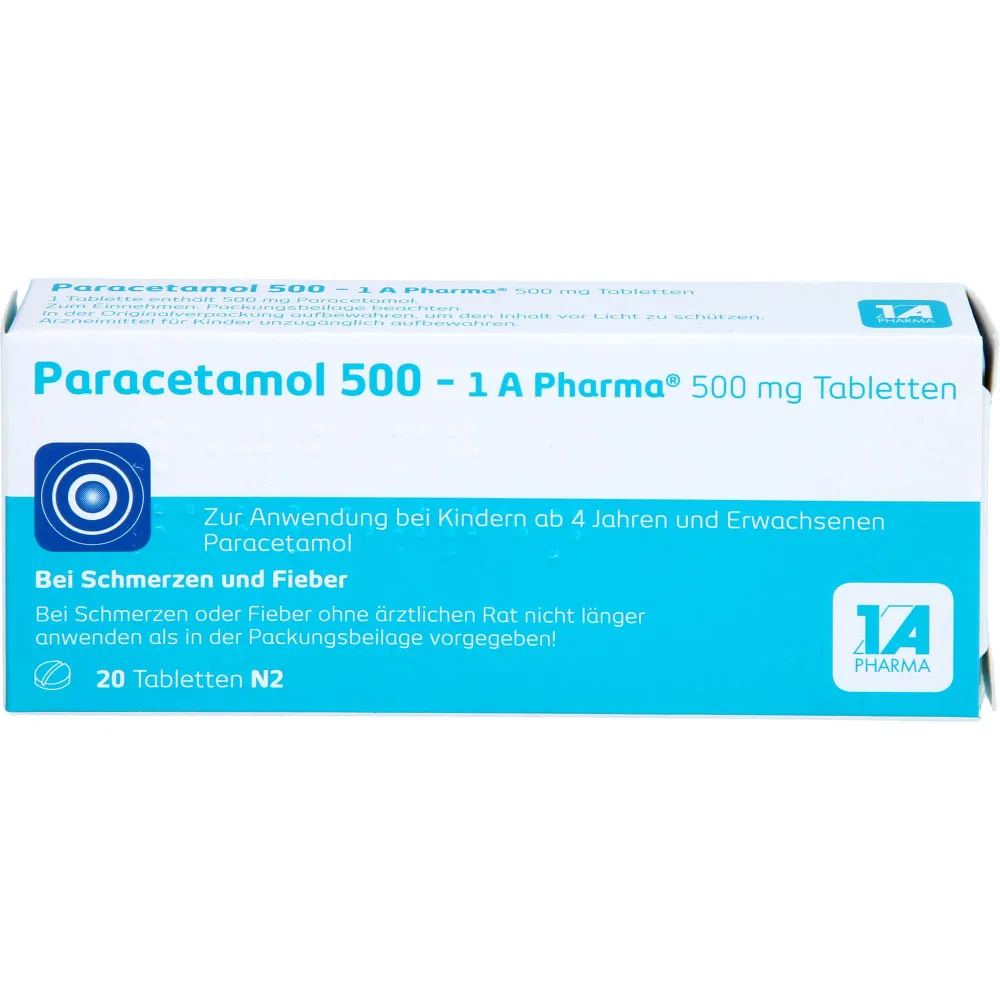 Paracetamol 500-1A Pharma Tabletten 20 St