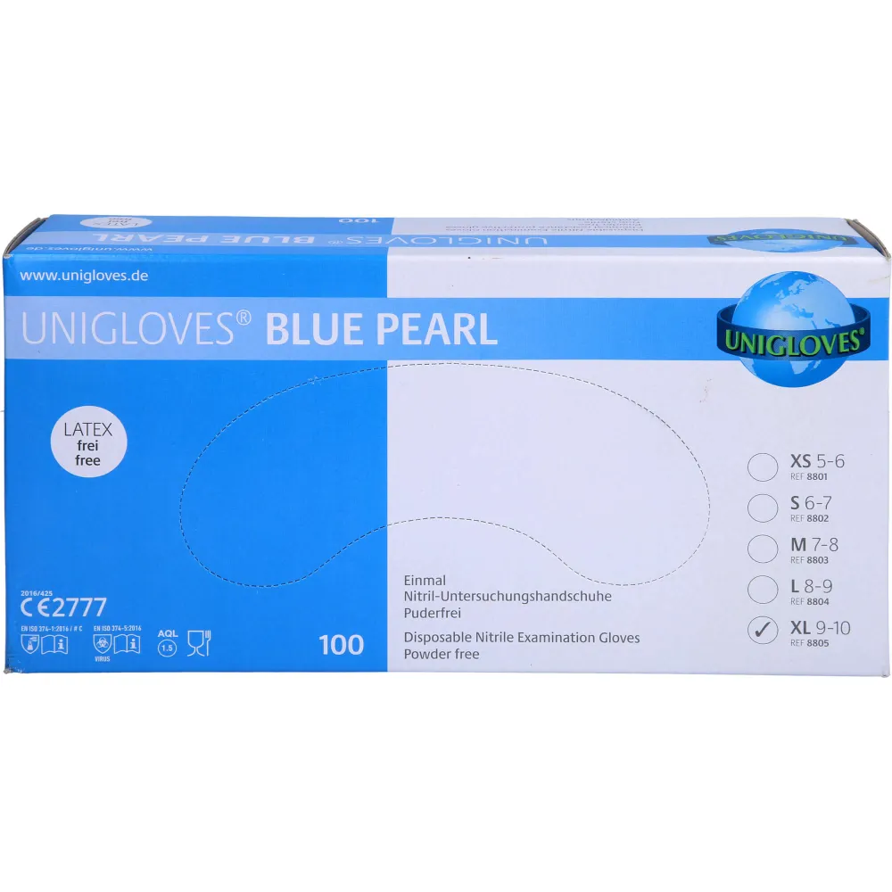 Handschuhe Einmal Nitril Xl blau 100 St