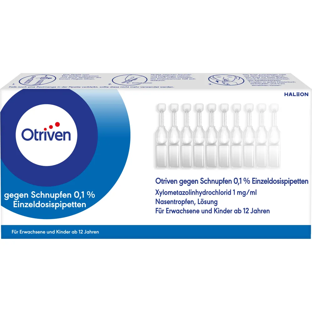 Otriven 0,1% Nasentropfen Einzeldosispipetten 12 ml
