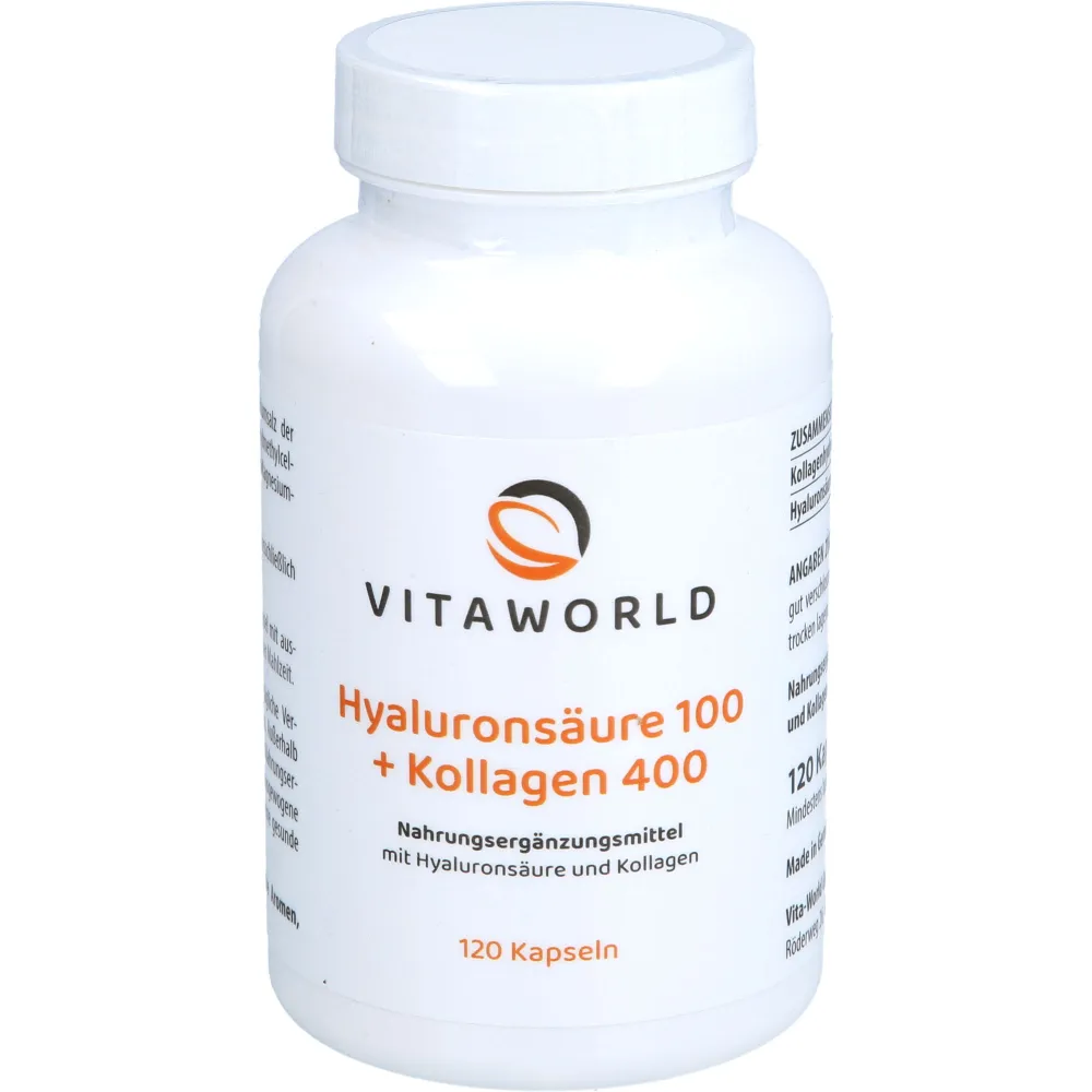 Hyaluronsäure 100+Kollagen 400 Kapseln 120 St