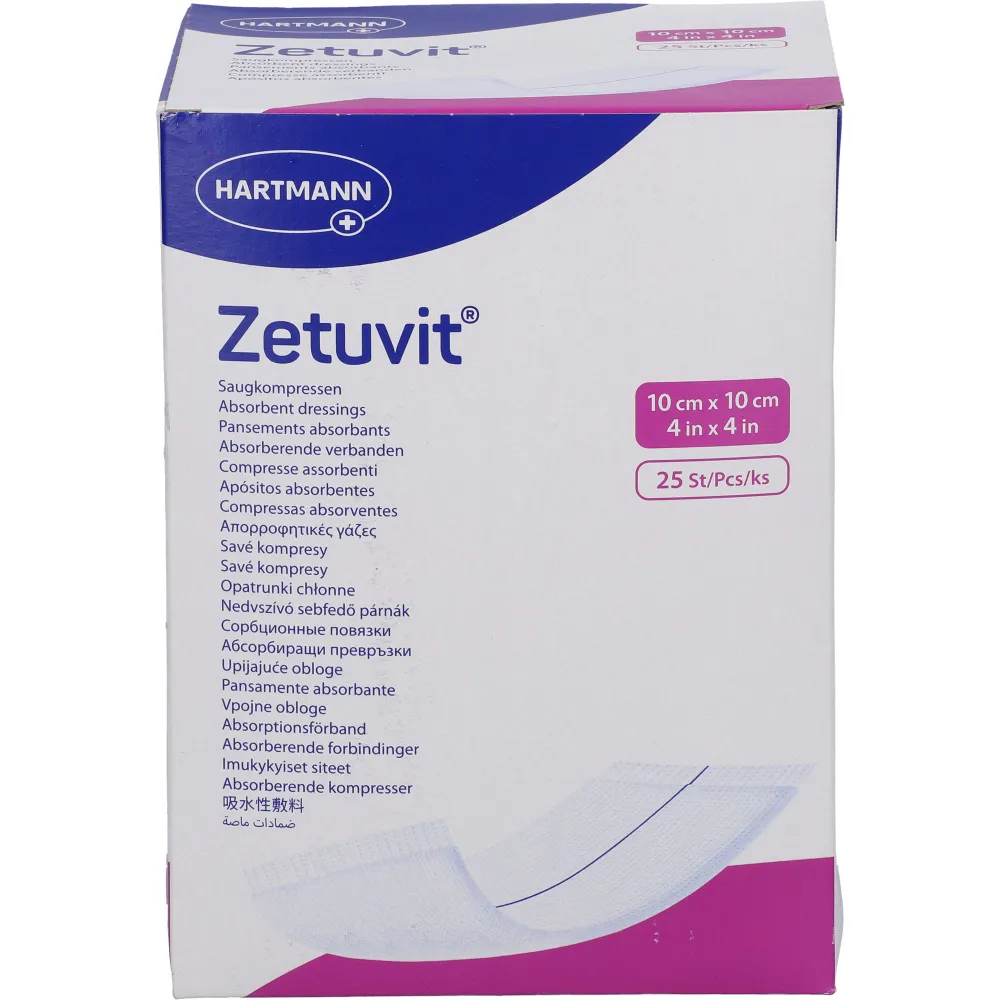 Zetuvit Saugkompressen steril 10x10 cm 25 St