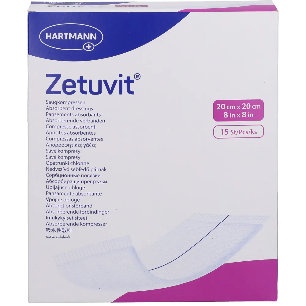 Zetuvit Saugkompressen steril 20x20 cm 15 St