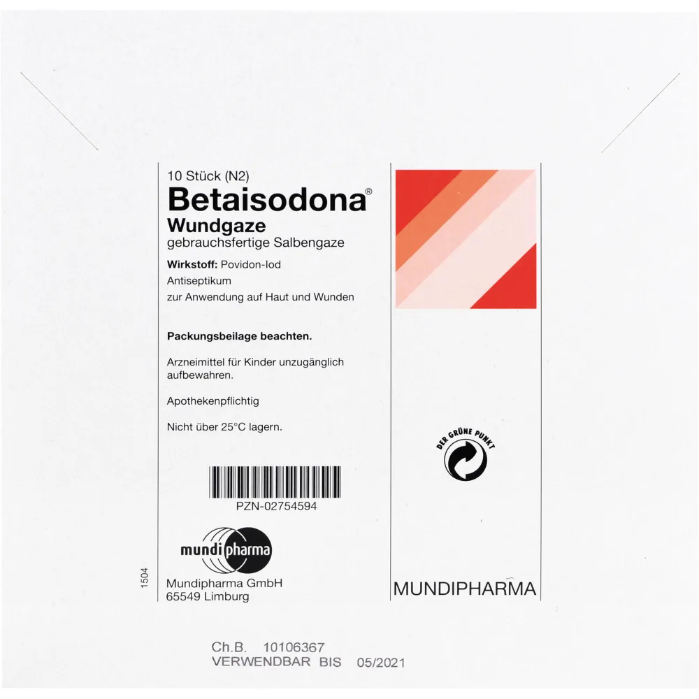 Betaisodona Wundgaze 10x10 cm 10 St