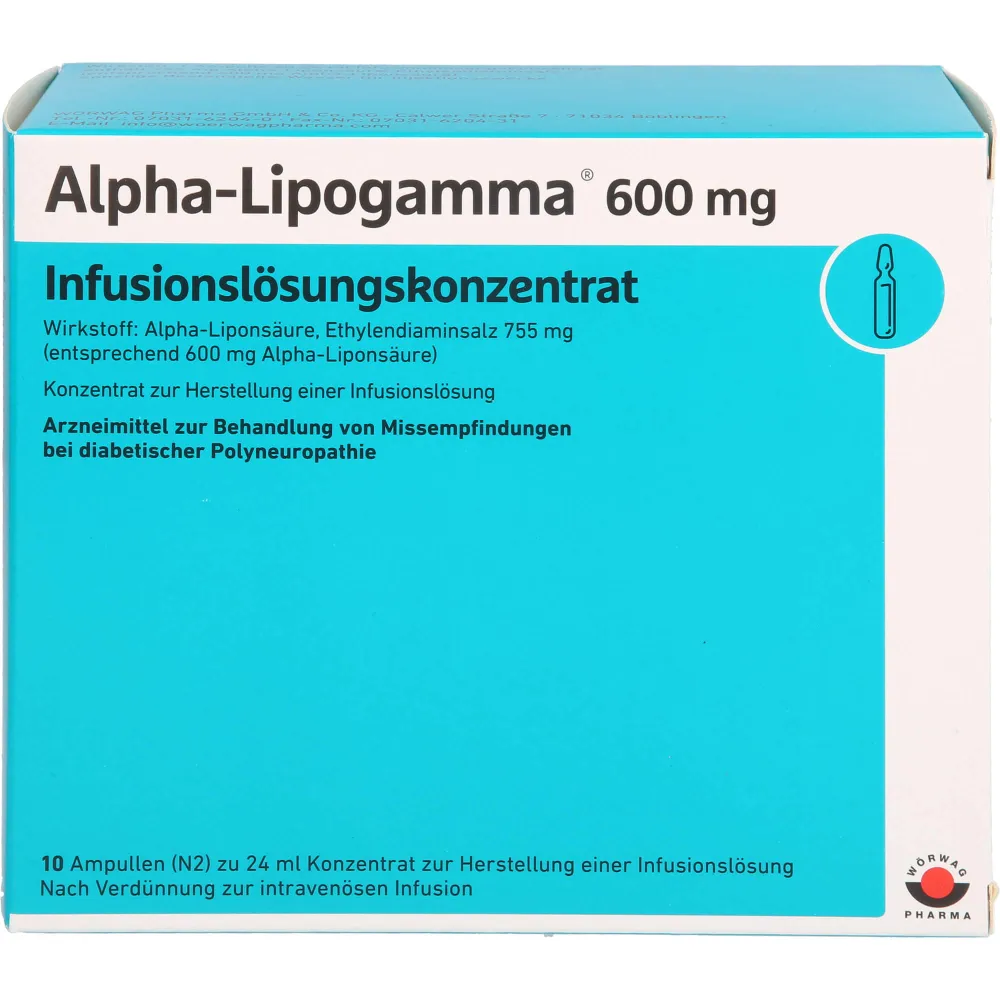 Alpha-Lipogamma 600 mg Infusionslösungskonz. 240 ml