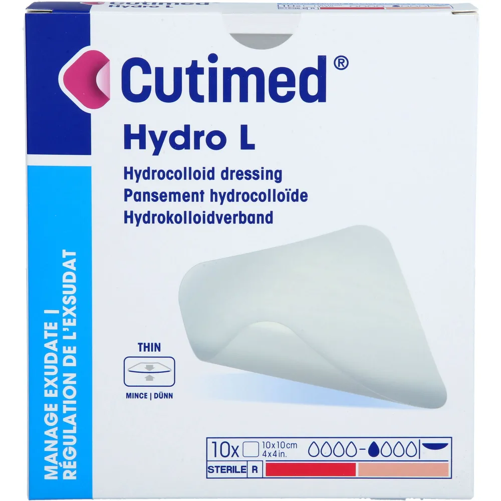 Cutimed Hydro L Hydrokolloidverb.dünn 10x10 cm 10 St