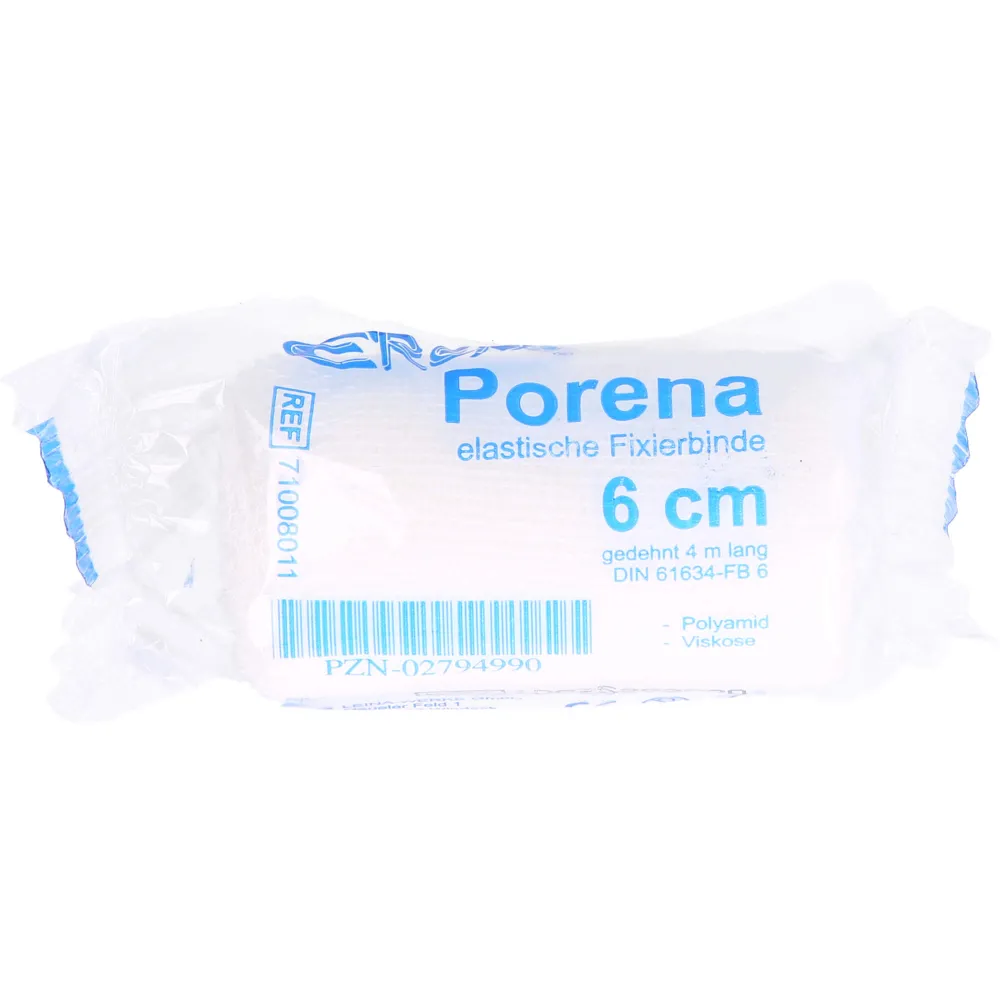 Porena elast.Mullbinde 6 cm weiß m.Cello 1 St