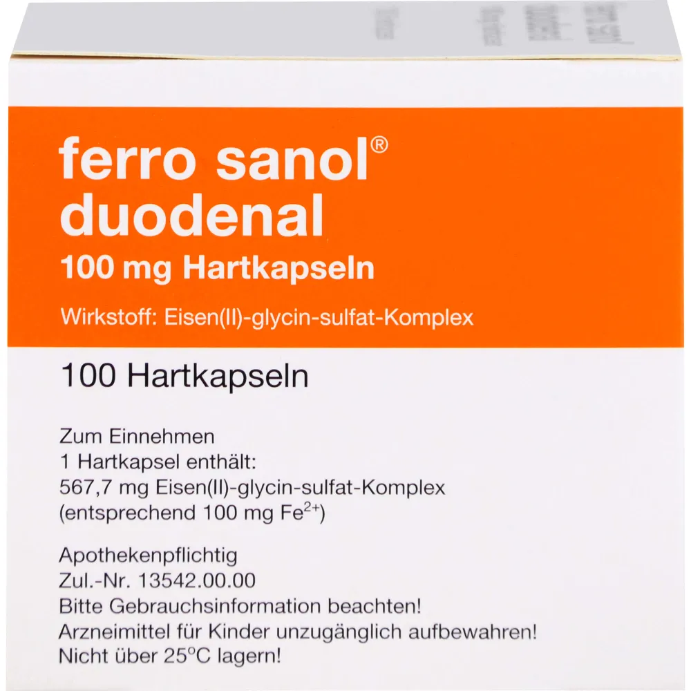Ferro Sanol duodenal Hartkaps.m.msr.überz.Pell. 100 St