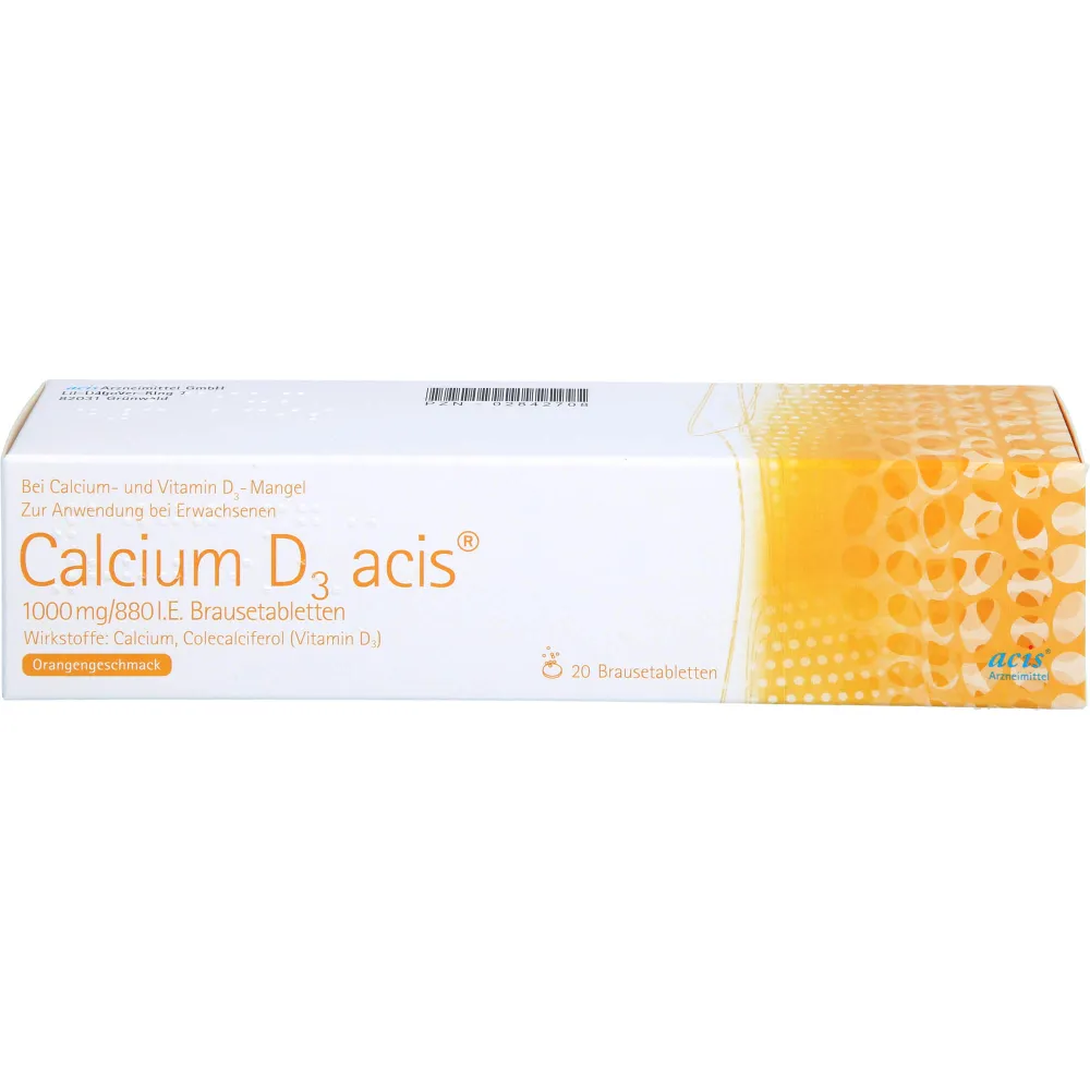 Calcium D3 acis 1000 mg/880 I.E. Brausetabletten 20 St
