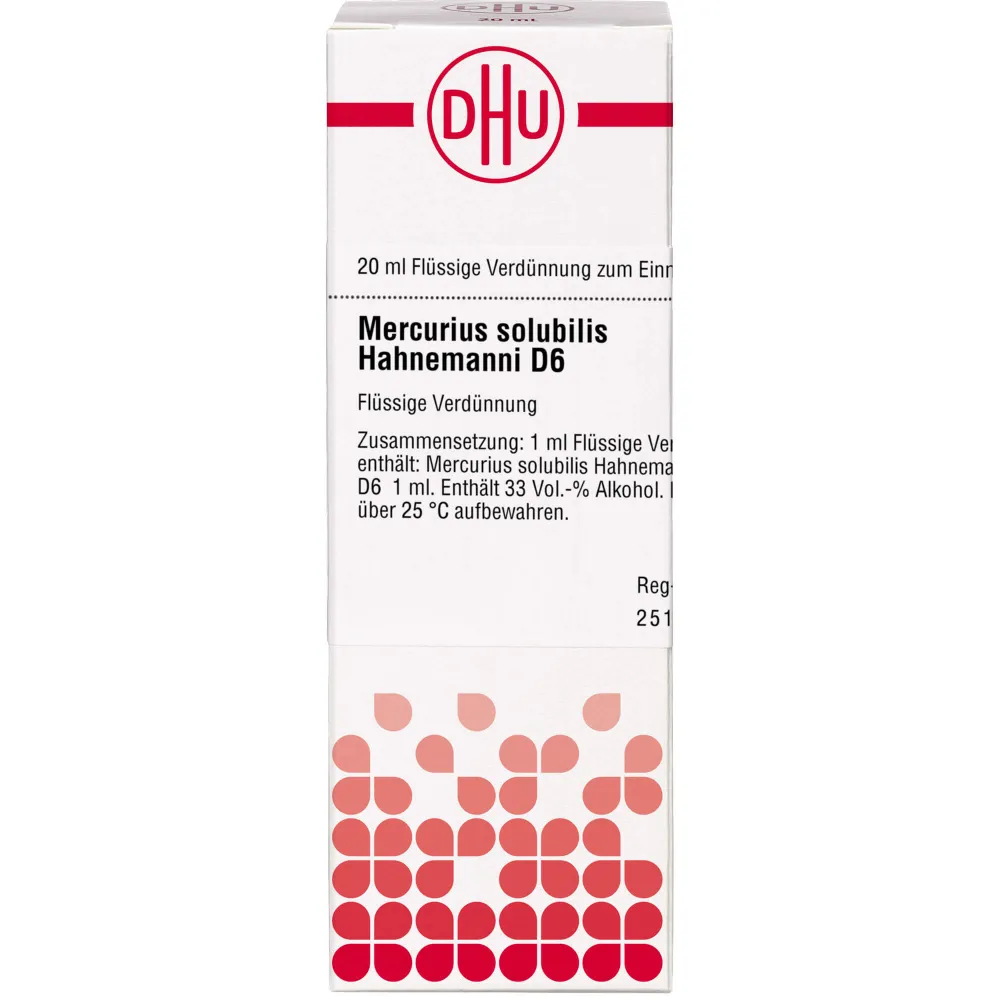 Mercurius Solubilis Hahnemanni D 6 Dilution 20 ml