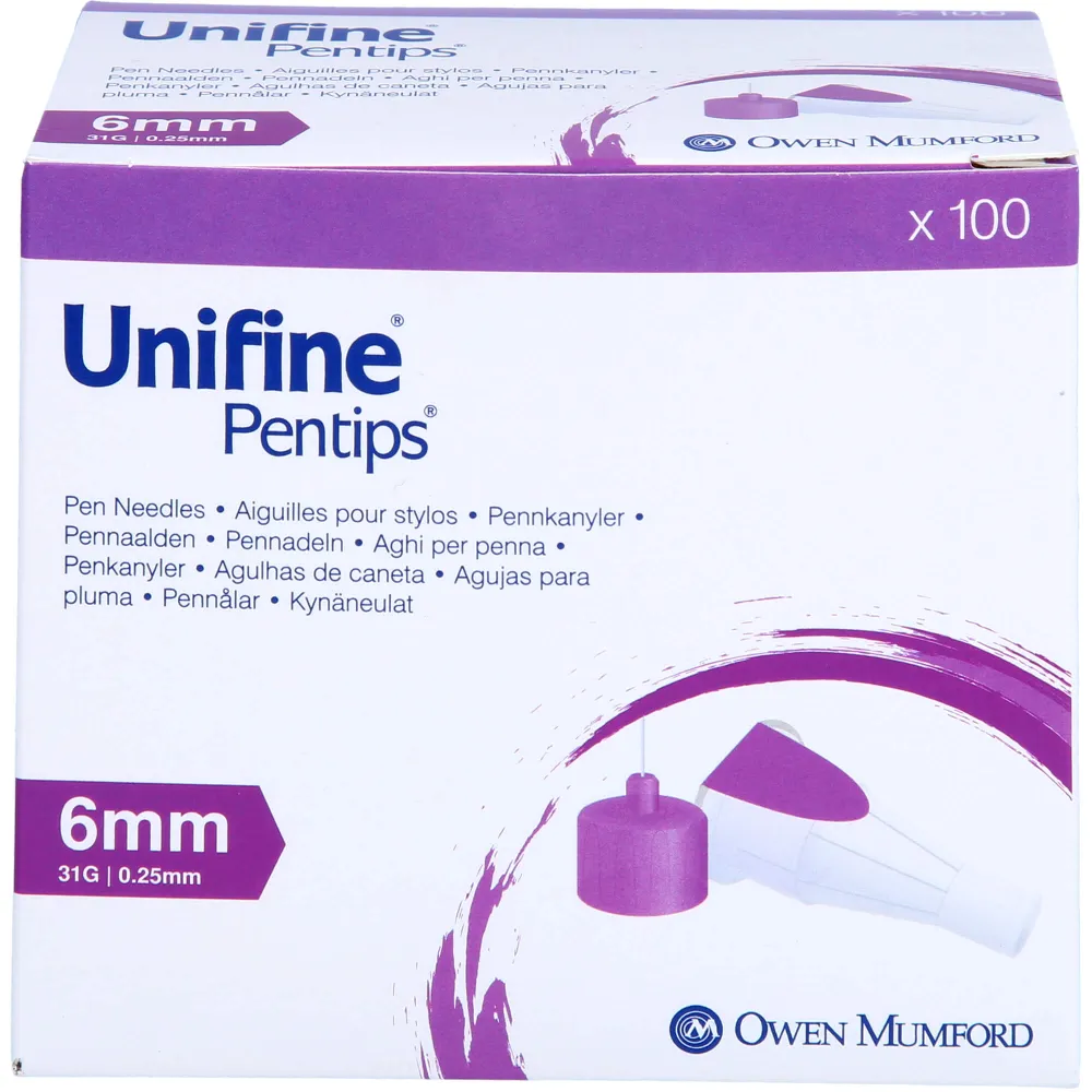 Unifine Pentips Kanüle 31 G 0,33x6 mm 100 St
