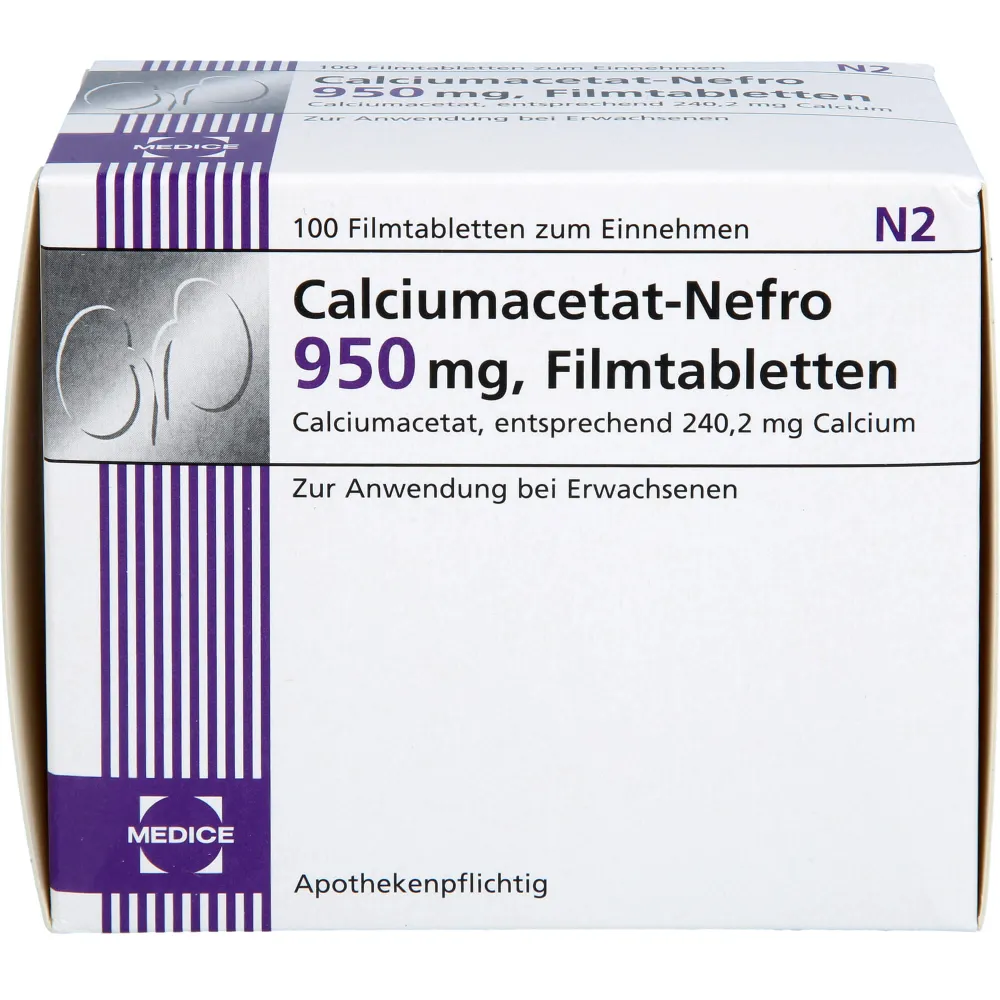 Calciumacetat Nefro 950 mg Filmtabletten 100 St