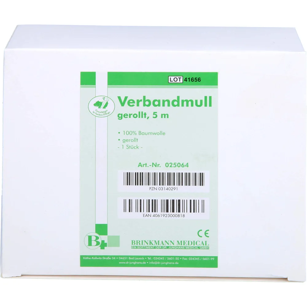 Verbandmull 10 cmx5 m 8fach Rolle 1 St