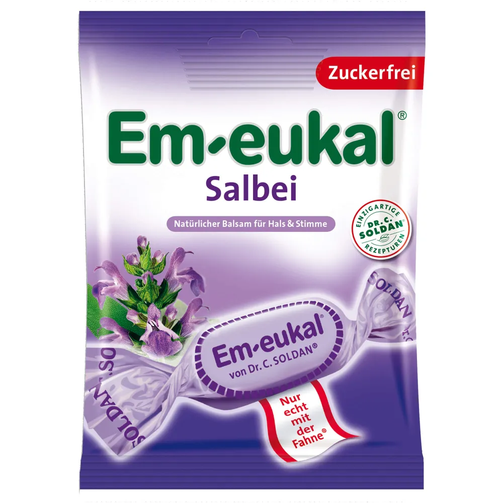 Em-Eukal Bonbons Salbei zuckerfrei 75 g