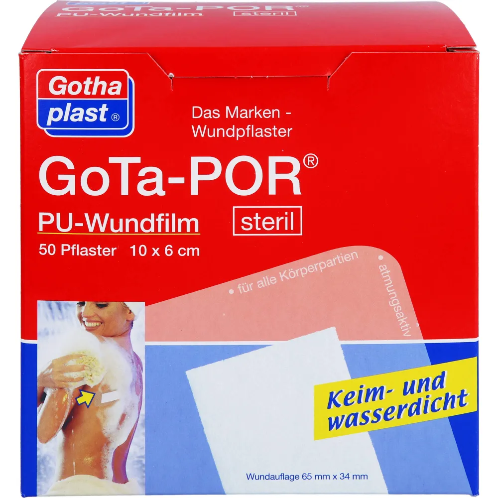 Gota-Por Pu Wundfilm 10x6 cm steril Pflaster 50 St