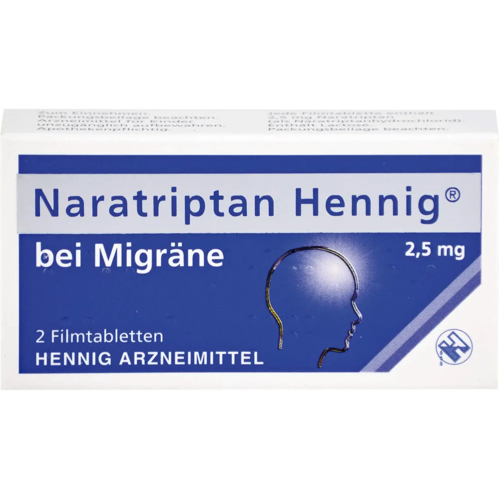Naratriptan Hennig bei Migräne 2,5 mg Filmtabl. 2 St