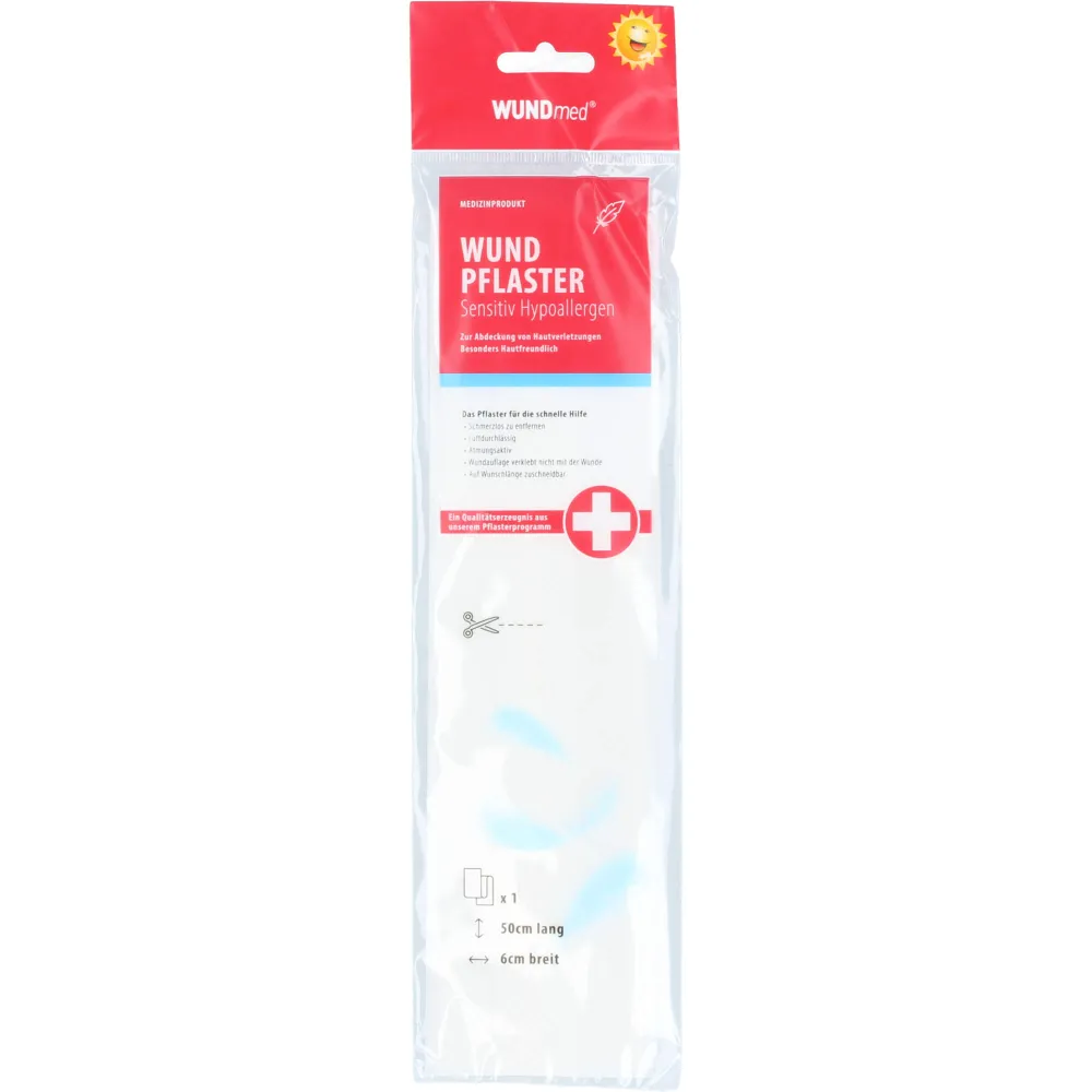 Wundpflaster 6 cmx0,5 m sensitiv hypoallergen 1 St