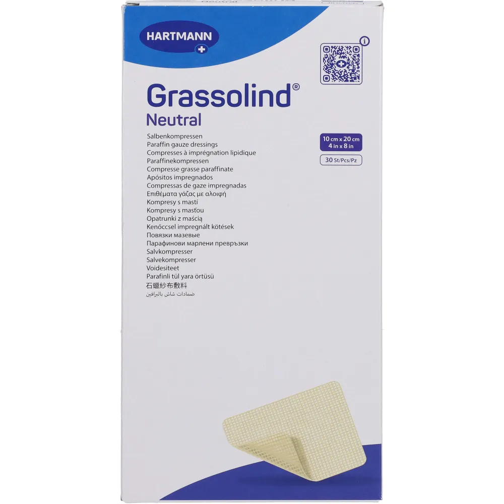 Grassolind Salbenkompressen 10x20 cm steril 30 St