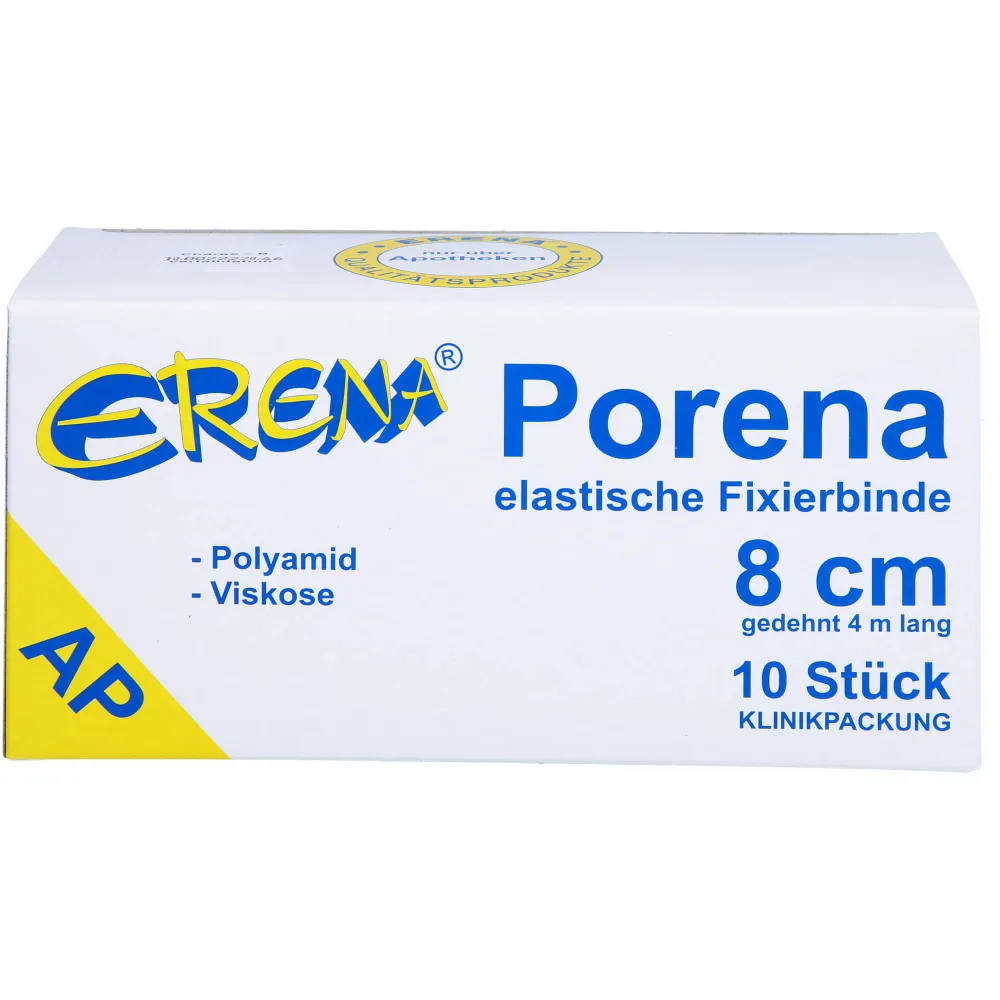 Porena elast.Mullbinde 8 cm weiß o.Cello 10 St