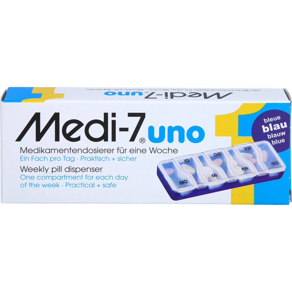 Medi 7 uno Medikamentendosierer für 7 Tage blau 1 St