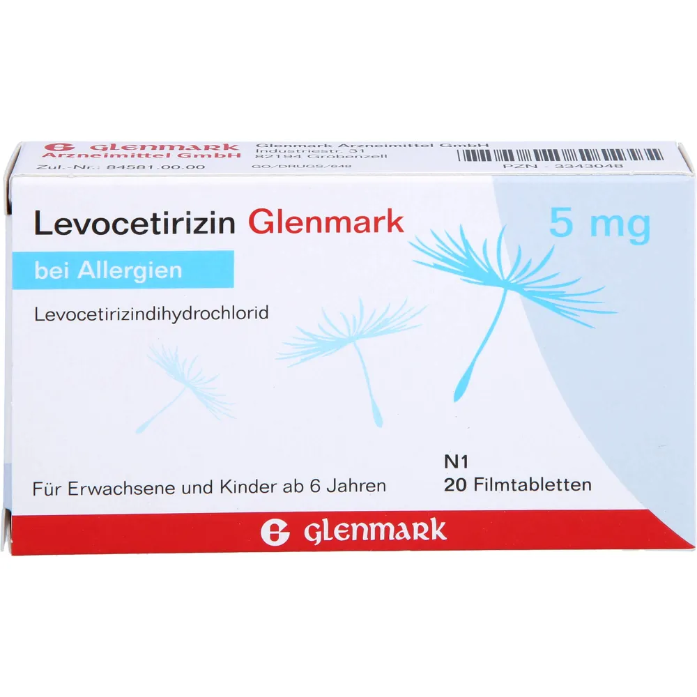 Levocetirizin Glenmark 5 mg Filmtabletten 20 St