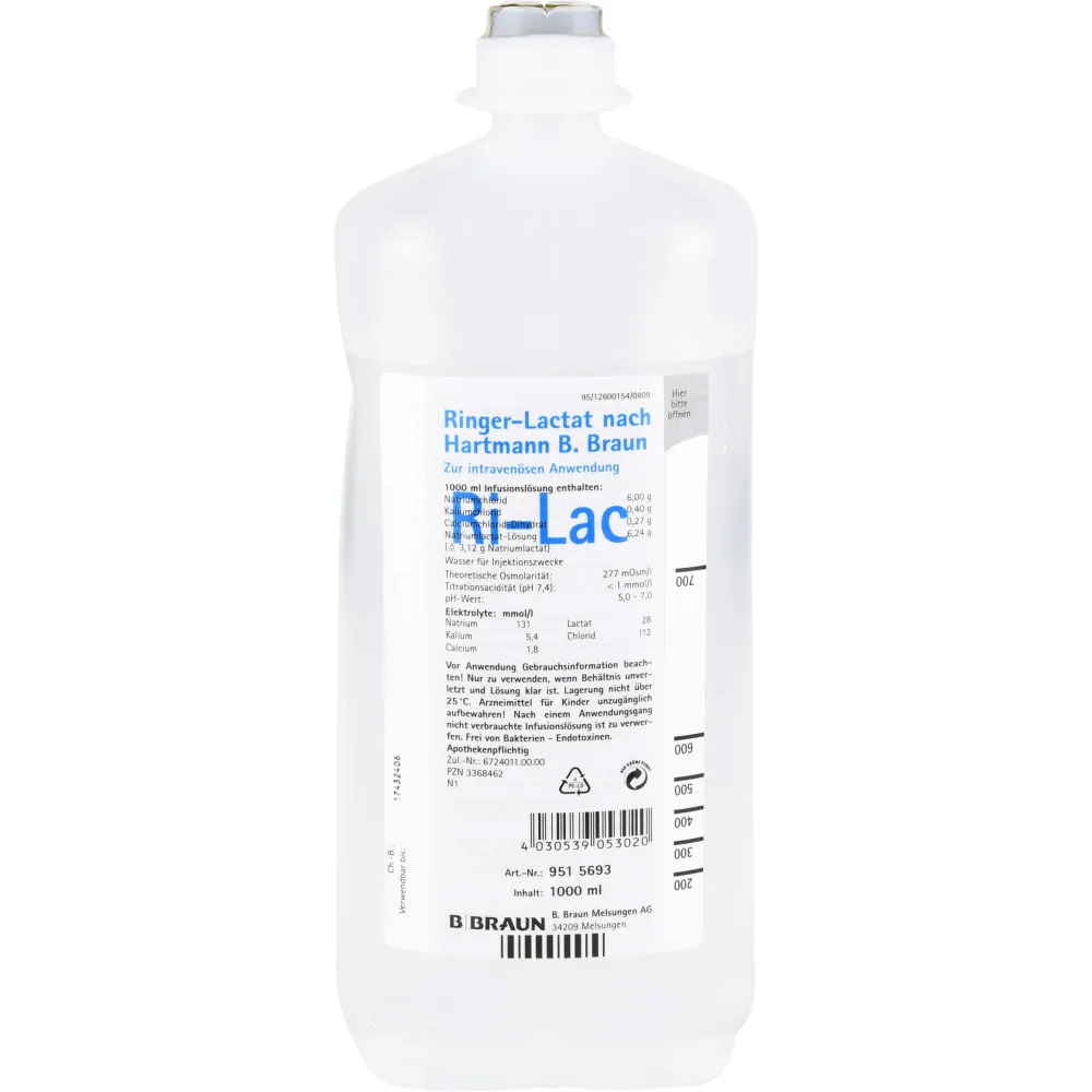Ringer Lactat n.Hartm.B.Braun Ecofl.Plus Inf.-Lsg. 1000 ml