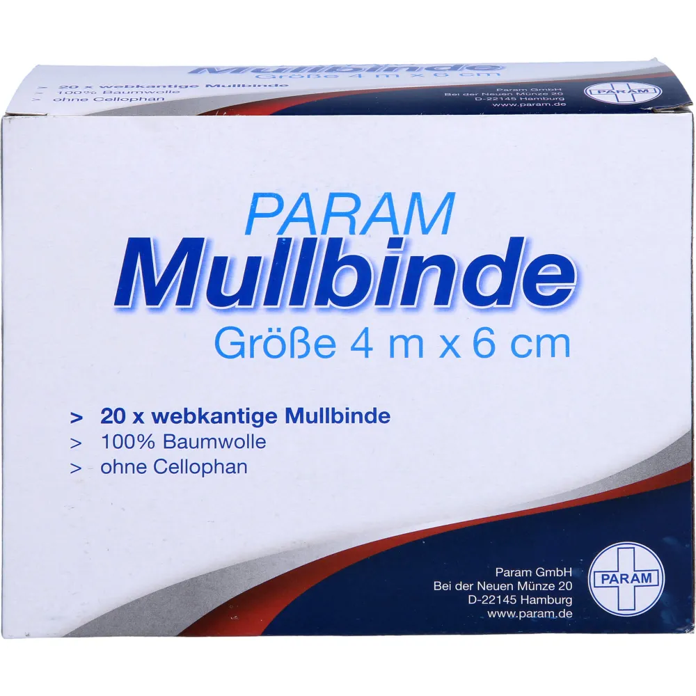 Mullbinden 6 cmx4 m unverpackt 20 St