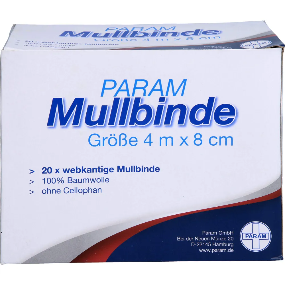 Mullbinden 8 cmx4 m unverpackt 20 St