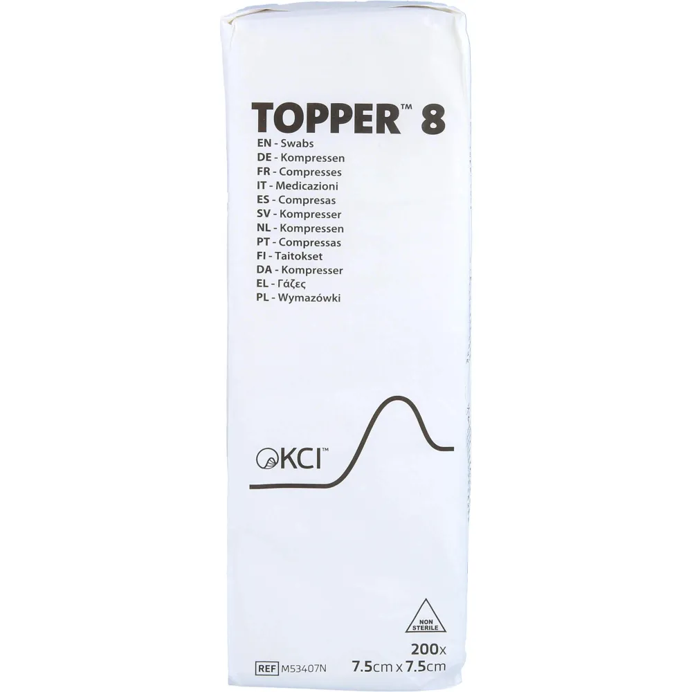 Topper 8 Kompr.7,5x7,5 cm unsteril 200 St