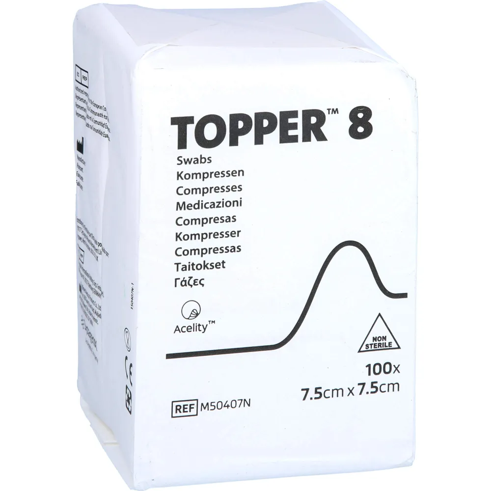 Topper 8 Kompr.7,5x7,5 cm unsteril 100 St