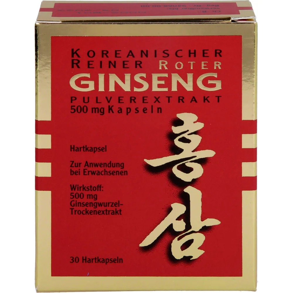 Koreanischer Reiner Roter Ginseng Pulverextr.Kaps. 30 St