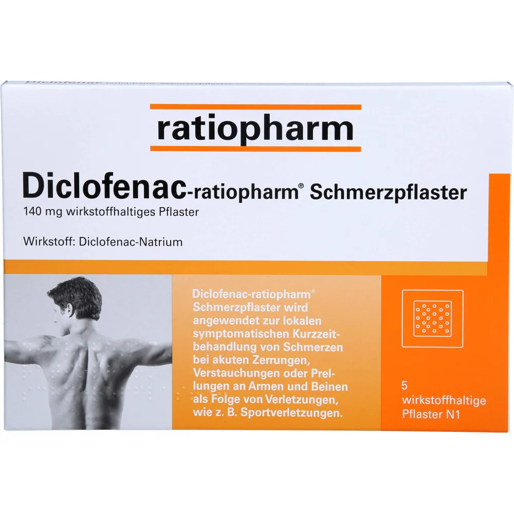 Diclofenac-ratiopharm Schmerzpflaster 5 St