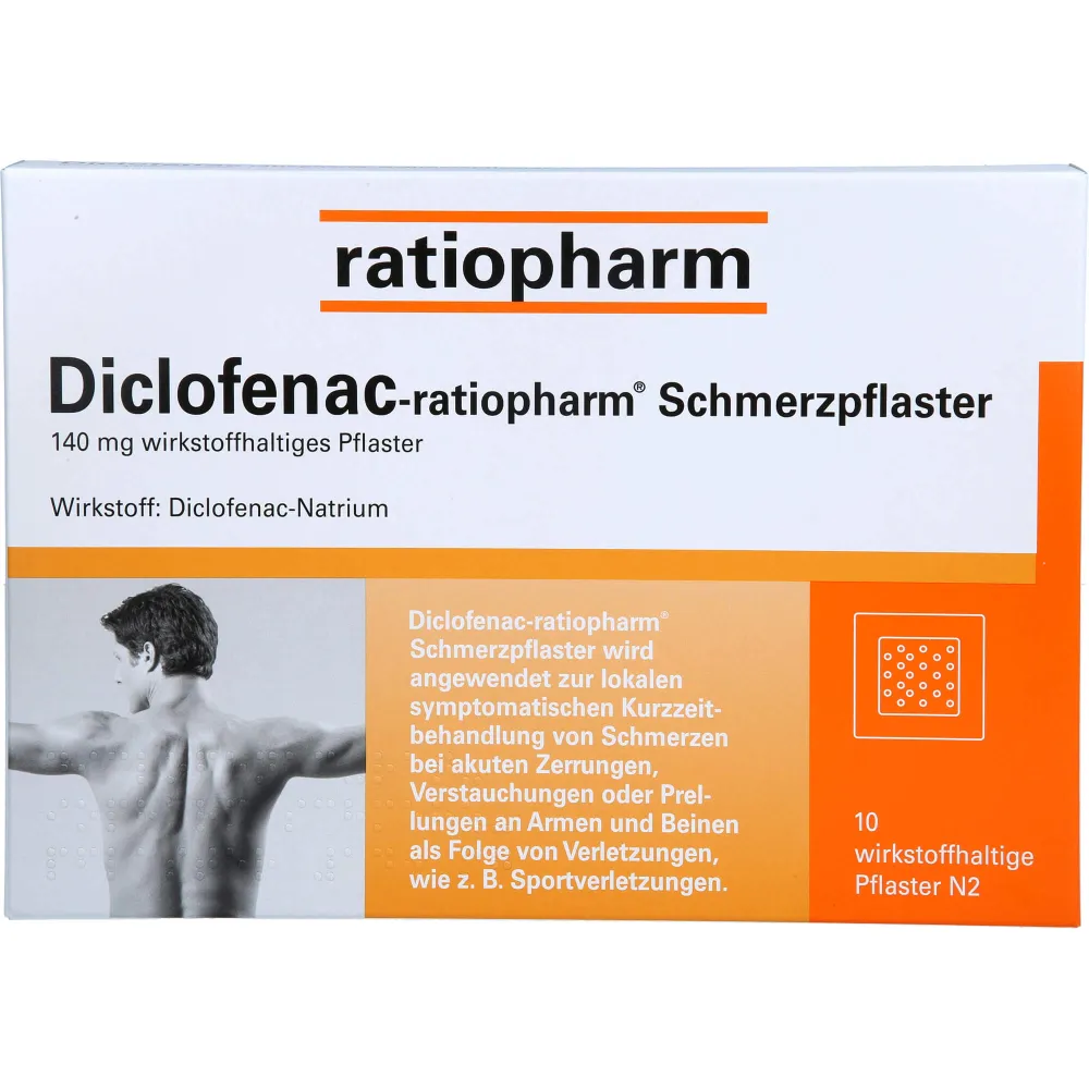 Diclofenac-ratiopharm Schmerzpflaster 10 St