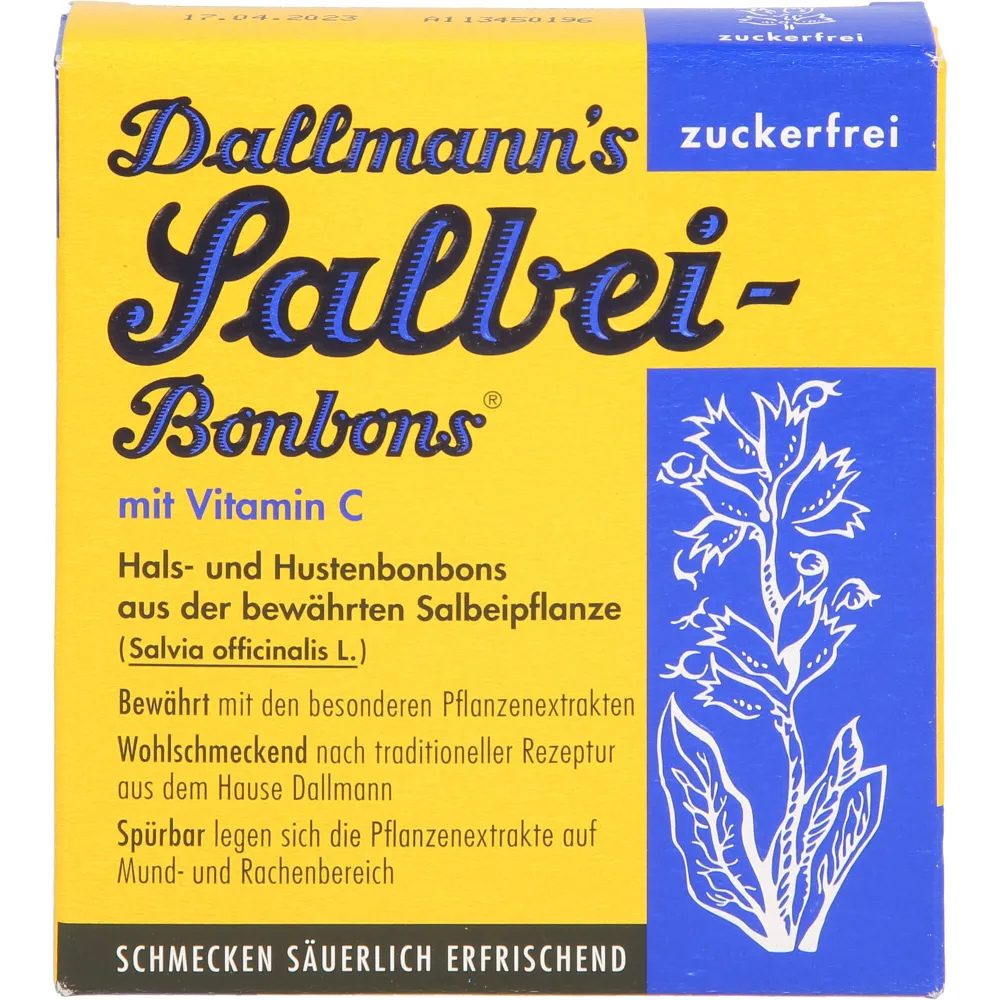 Dallmann'S Salbei Bonbons zuckerfrei 20 St
