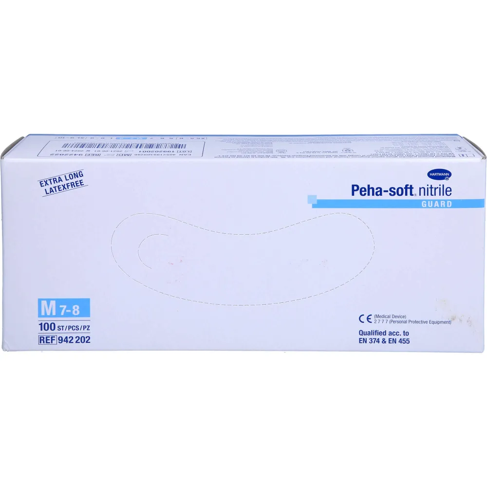 Peha-Soft nitrile guard Unt.Hands.unsteril pf M 100 St