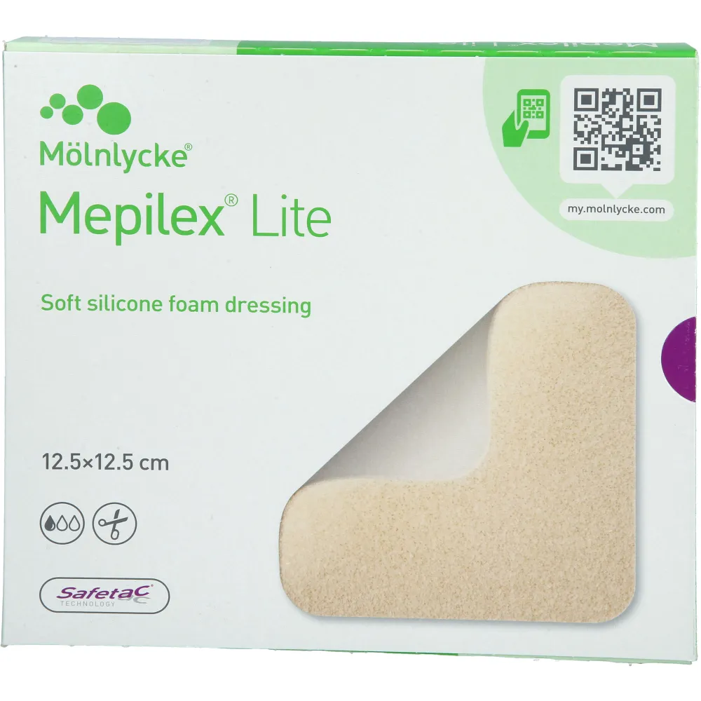 Mepilex Lite Schaumverband 12,5x12,5 cm steril 5 St