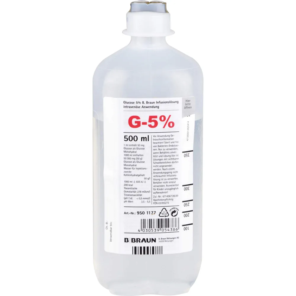 Glucose 5% B.Braun Ecoflac Plus Infusionslösung 500 ml