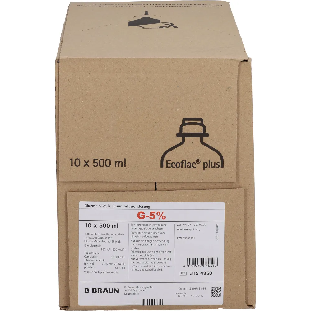 Glucose 5% B.Braun Ecoflac Plus Infusionslösung 5000 ml