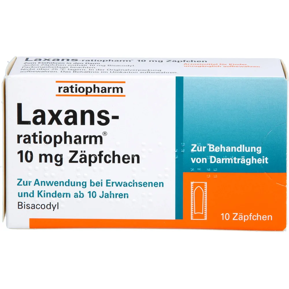Laxans-ratiopharm 10 mg Zäpfchen 10 St
