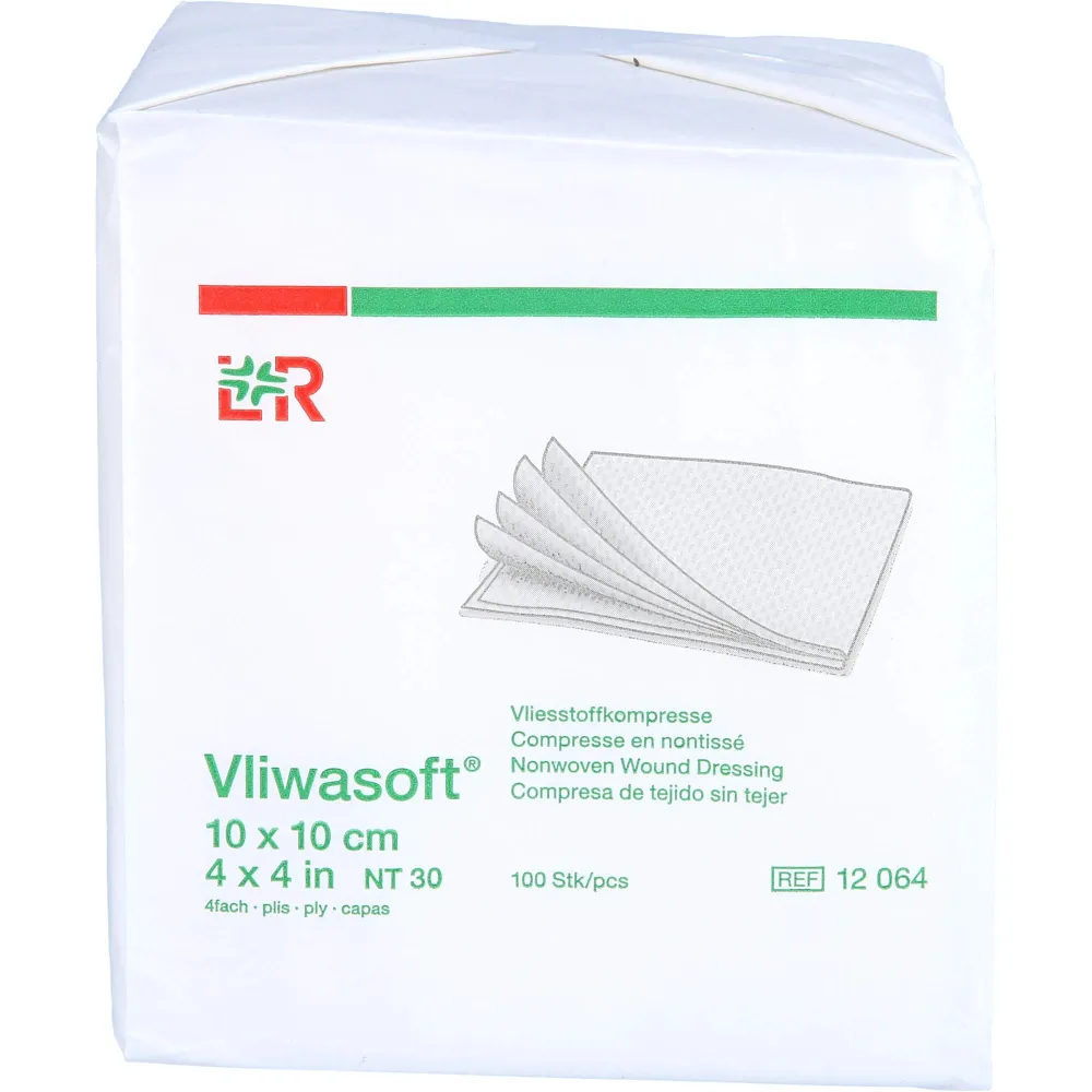 Vliwasoft Vlieskompressen unsteril 10x10 cm 4l. 100 St