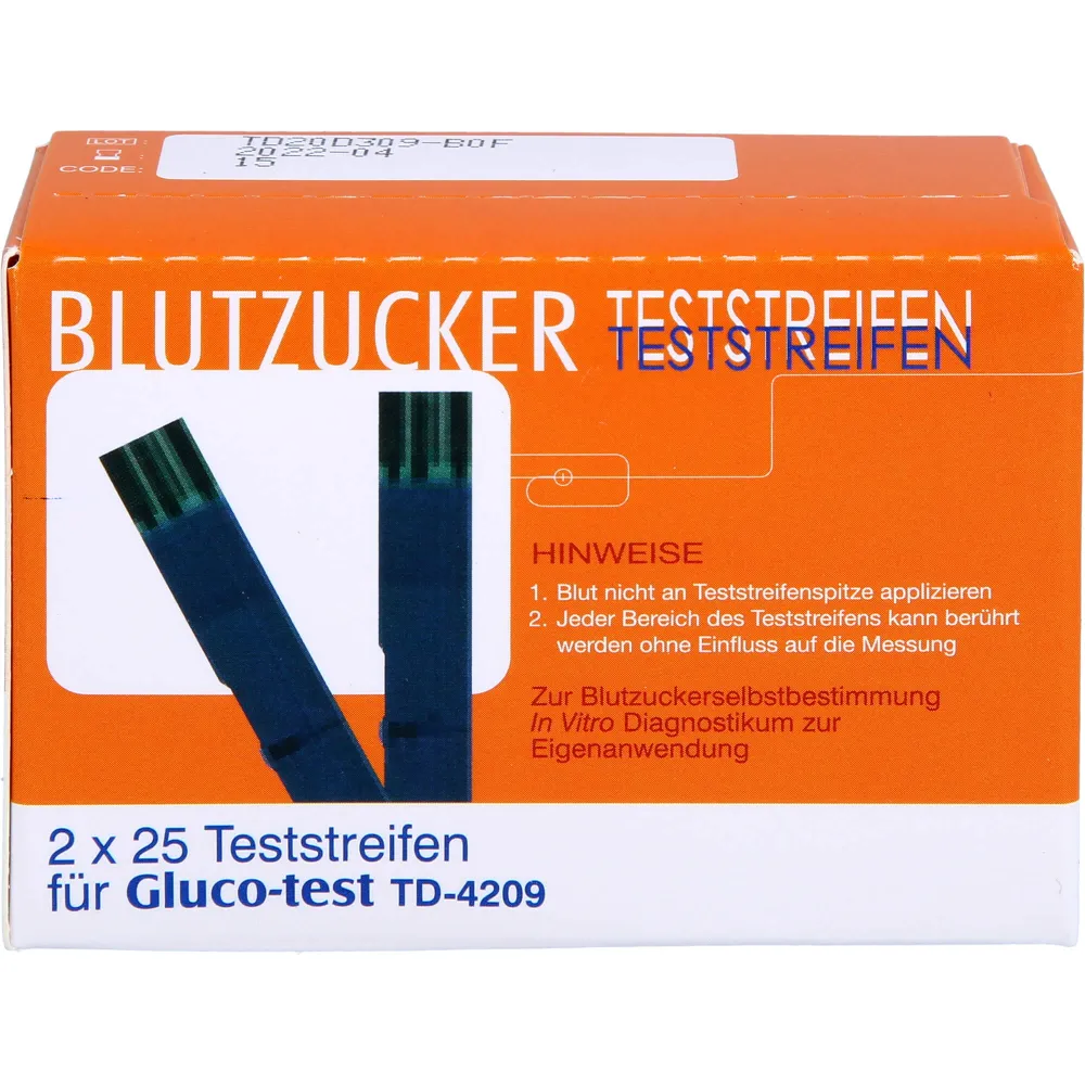 Gluco Test Blutzuckerteststreifen 50 St