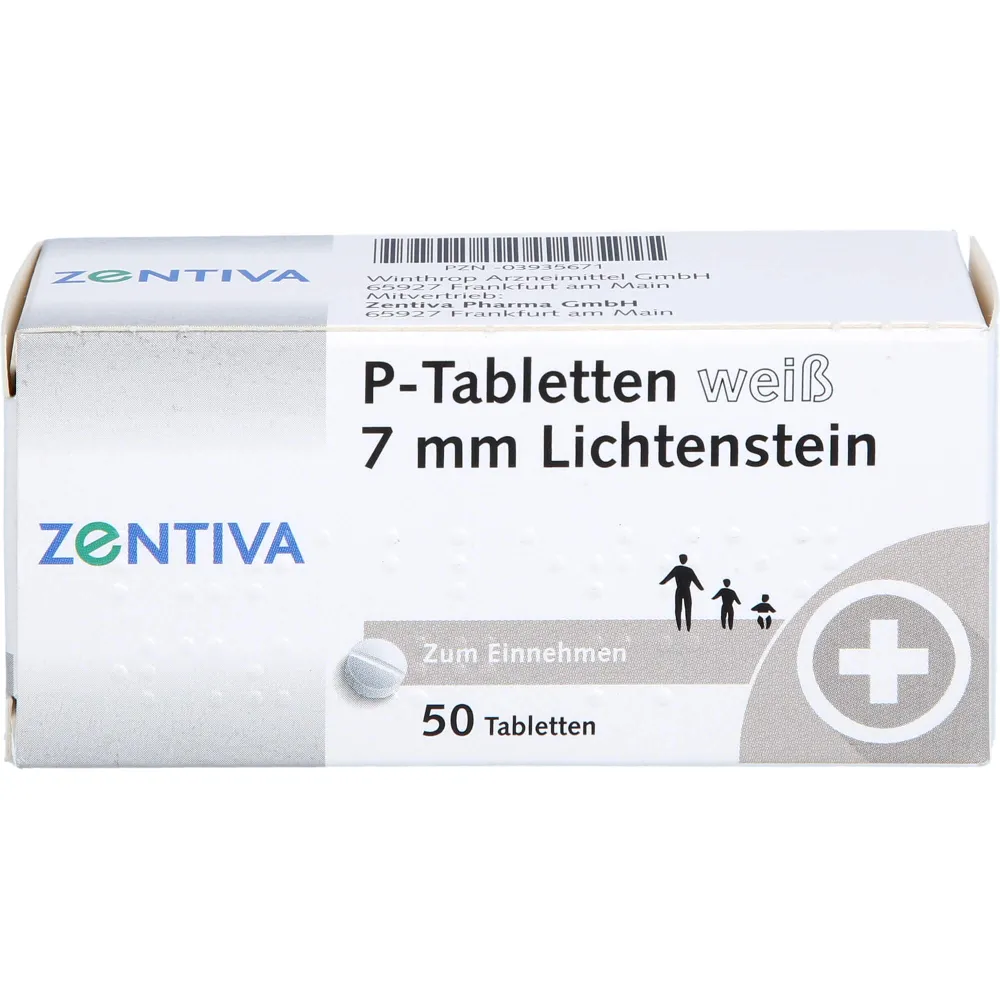 P Tabletten weiß 7 mm Teilk. 50 St