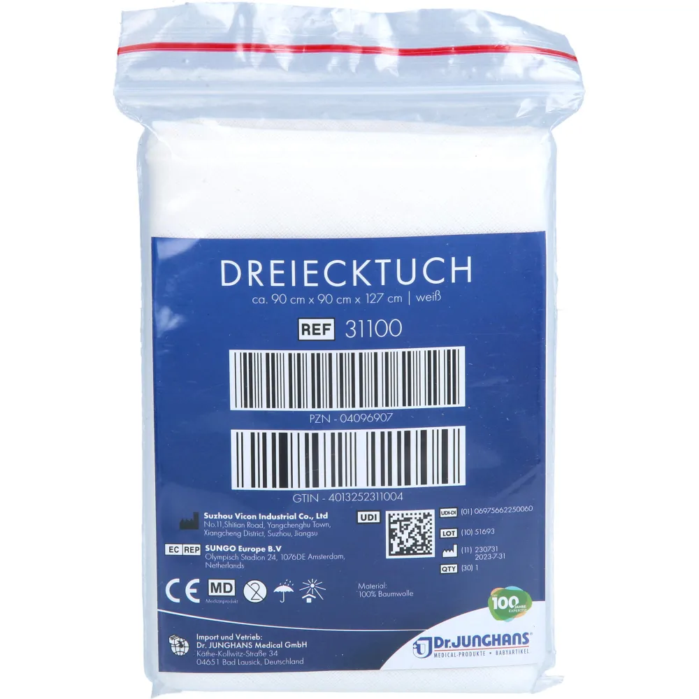 Dreiecktuch rohweiß 90x90x127 31100 1 St